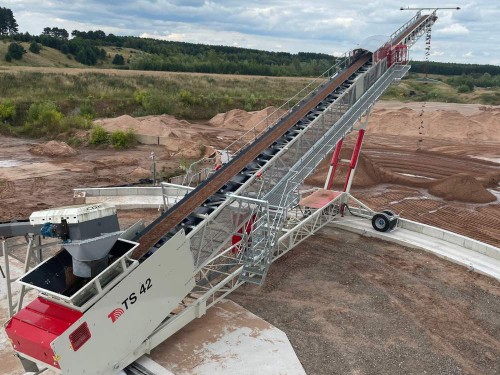 Telestkop Förderbänder Telestack