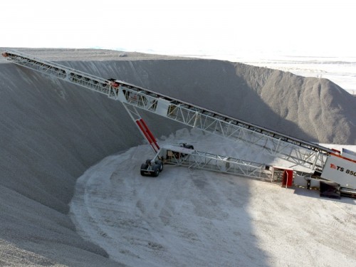 Telestkop Förderbänder Telestack