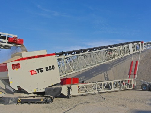 Telestkop Förderbänder Telestack