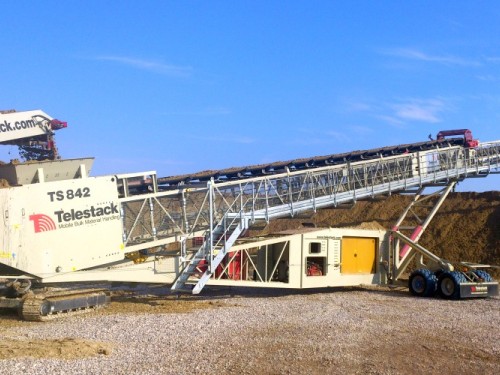 Telestkop Förderbänder Telestack