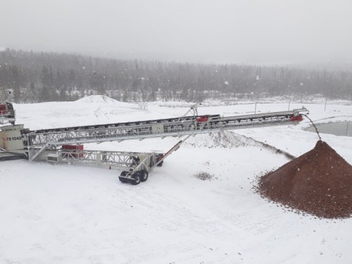 Telestkop Förderbänder Telestack