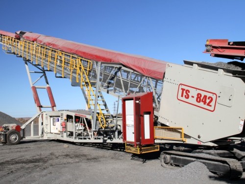 Telestkop Förderbänder Telestack