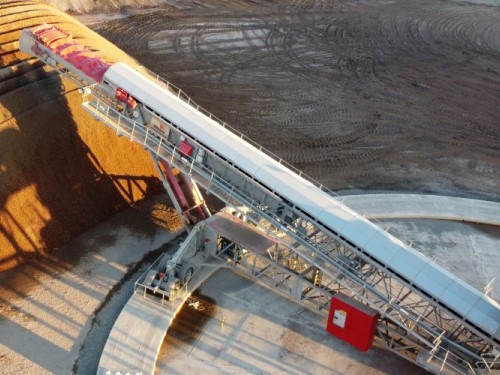 Telestkop Förderbänder Telestack