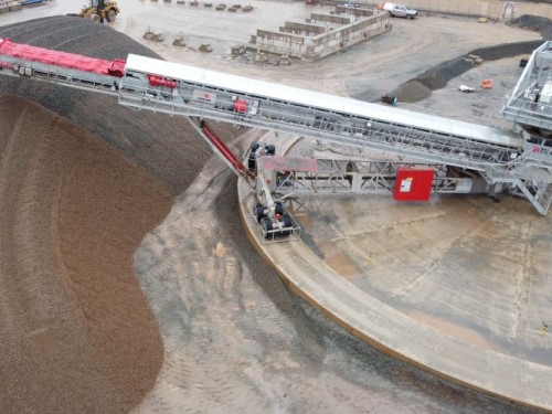 Telestkop Förderbänder Telestack