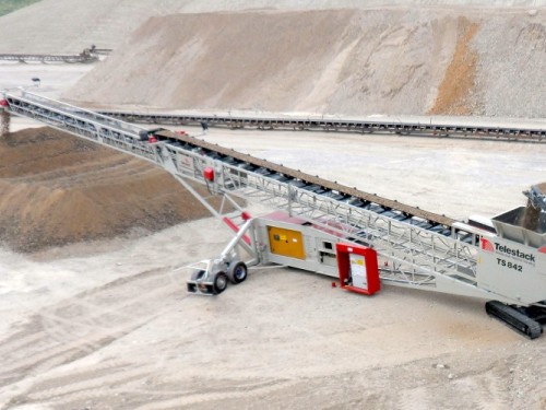 Telestkop Förderbänder Telestack