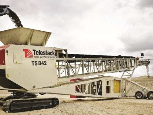 Telestkop Förderbänder Telestack